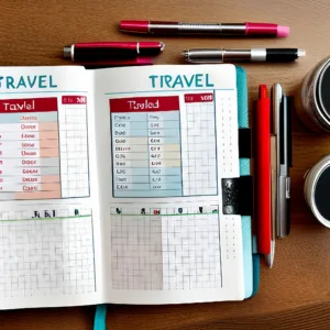 Bullet journal Travel Expense Log ideas