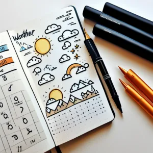 Weather Tracking bullet journal idea