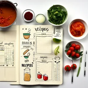 bullet journal Recipes and Cooking Notes